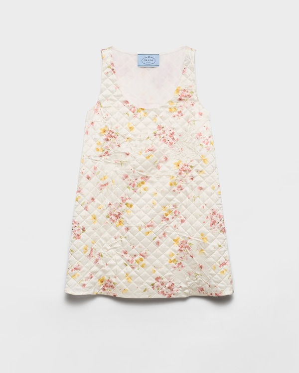 PRADA｜DRESSES (33560 XS231 10Z0 F0009) White Ribbed knit jersey dress | PRADA