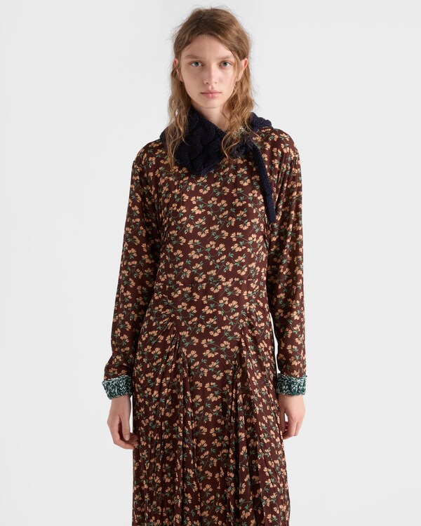 Printed georgette dress - Ebony Printed georgette dress - Ebony