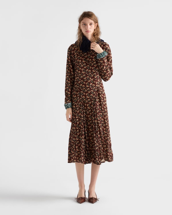 Printed georgette dress - Ebony Printed georgette dress - Ebony