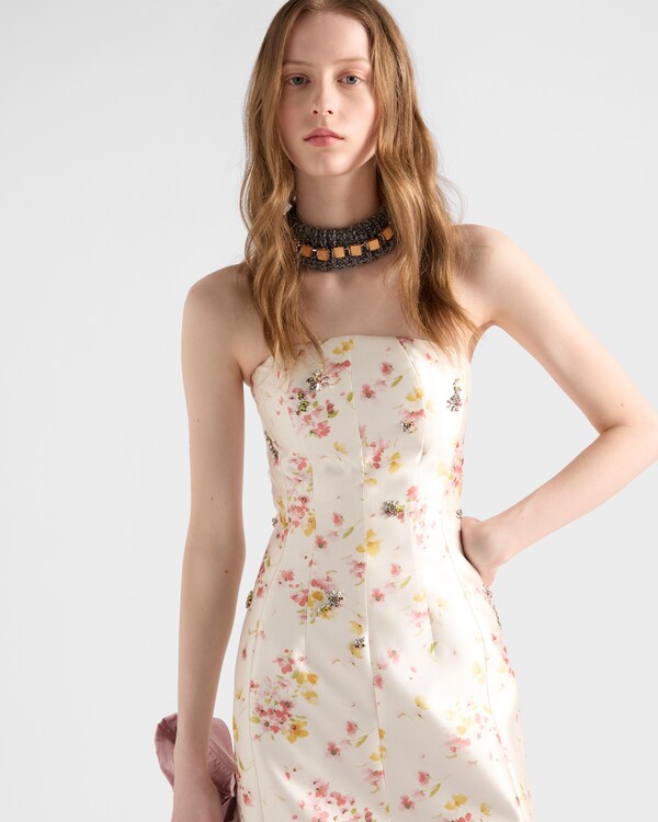 Floral print silk and wool dress Floral print silk and wool dress
