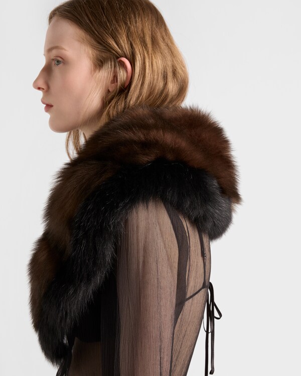 Robe longue en mousseline de soie Robe longue en mousseline de soie