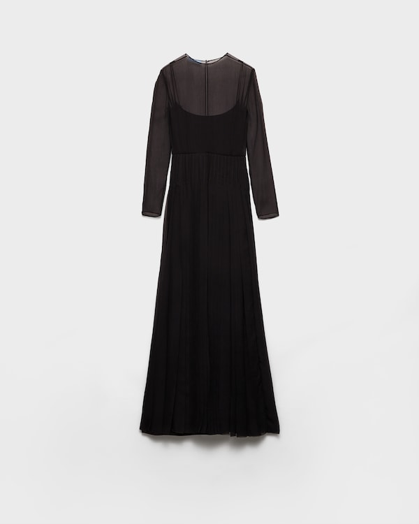 Robe longue en mousseline de soie Robe longue en mousseline de soie