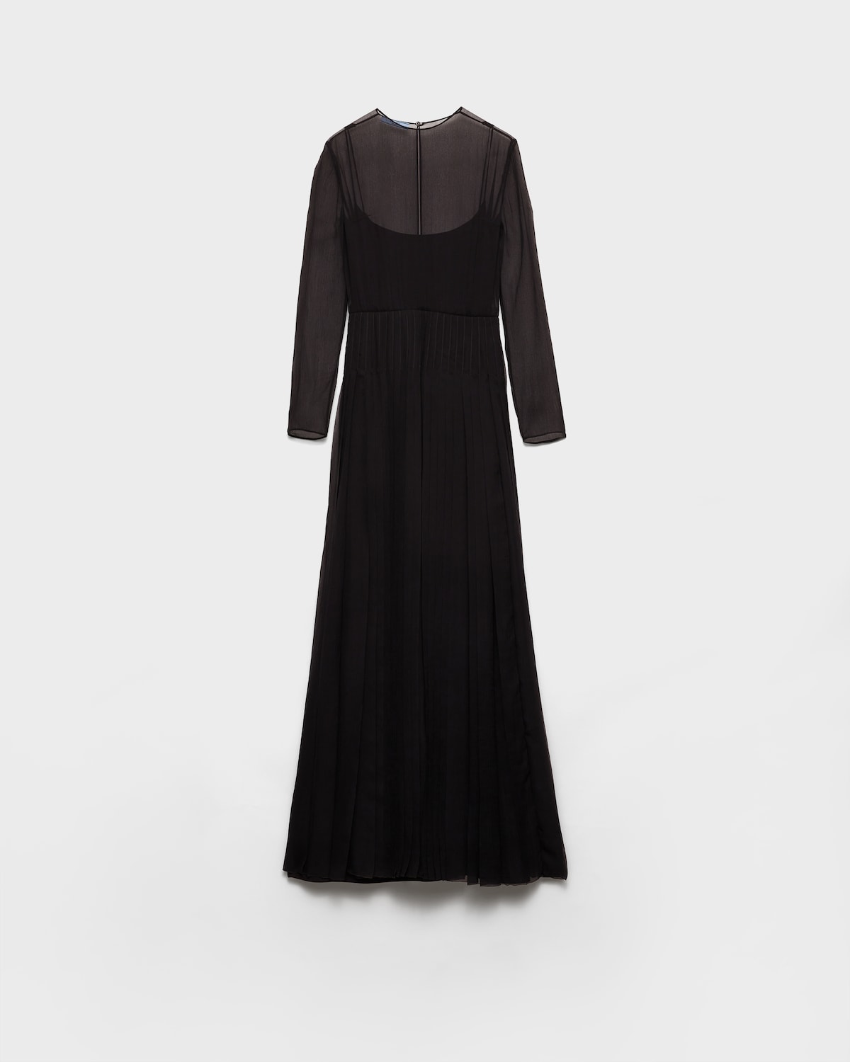 Long silk chiffon dress