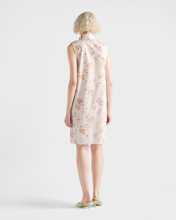 Pleated floral-print poplin dress Pleated floral-print poplin dress