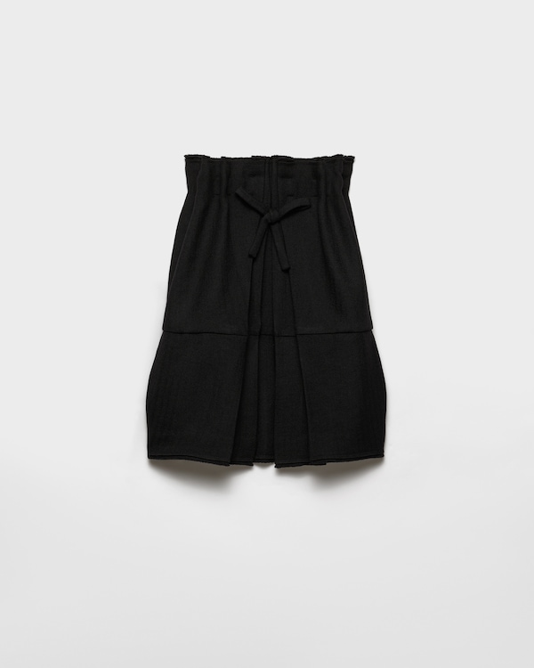 Black Short chevron wool dress | PRADA