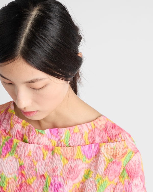 フローラルプリント クロケ ドレス - ピンク フローラルプリント クロケ ドレス - ピンク