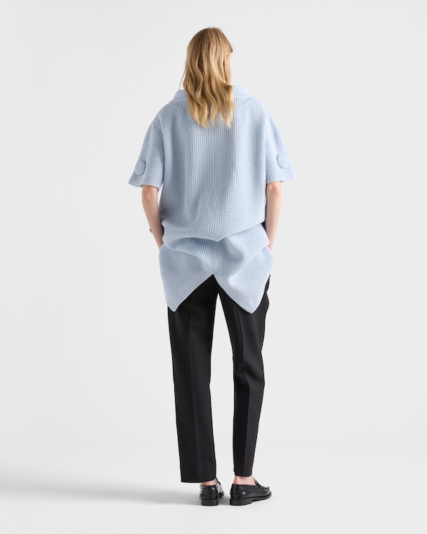 Mouliné wool knit dress - Blue/Natural Mouliné wool knit dress - Blue/Natural