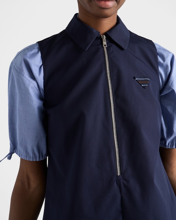 Poplin mini-dress - Navy Poplin mini-dress - Navy