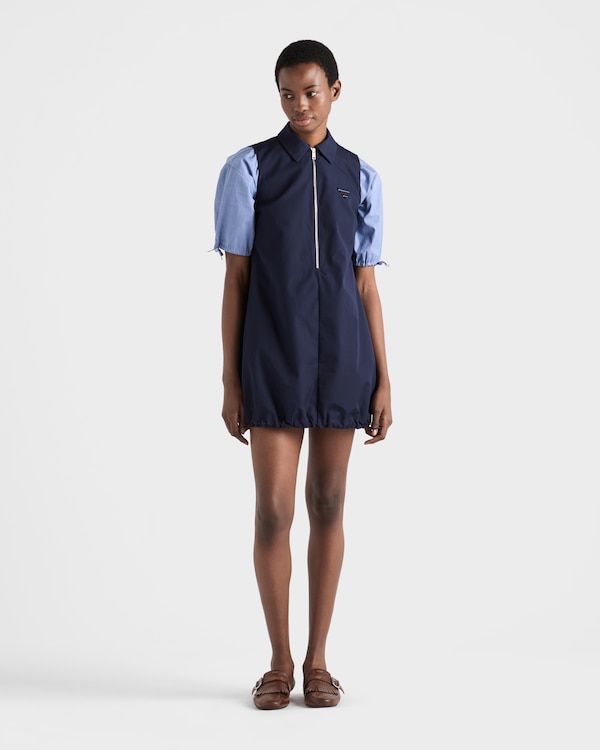 Poplin mini-dress - Navy Poplin mini-dress - Navy