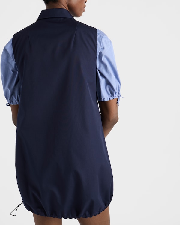 Poplin mini-dress - Navy Poplin mini-dress - Navy