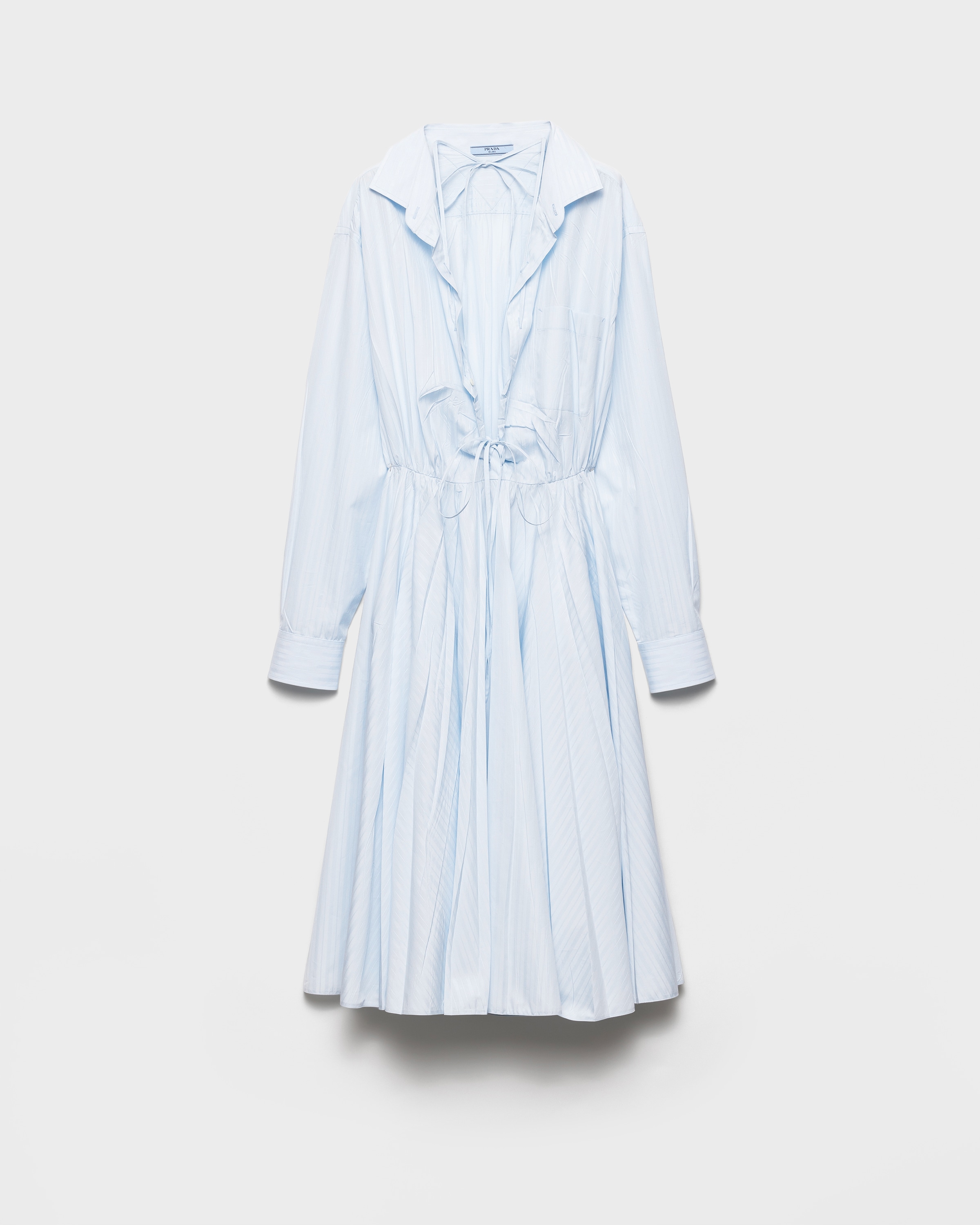 Prada Cotton Midi Dress In White