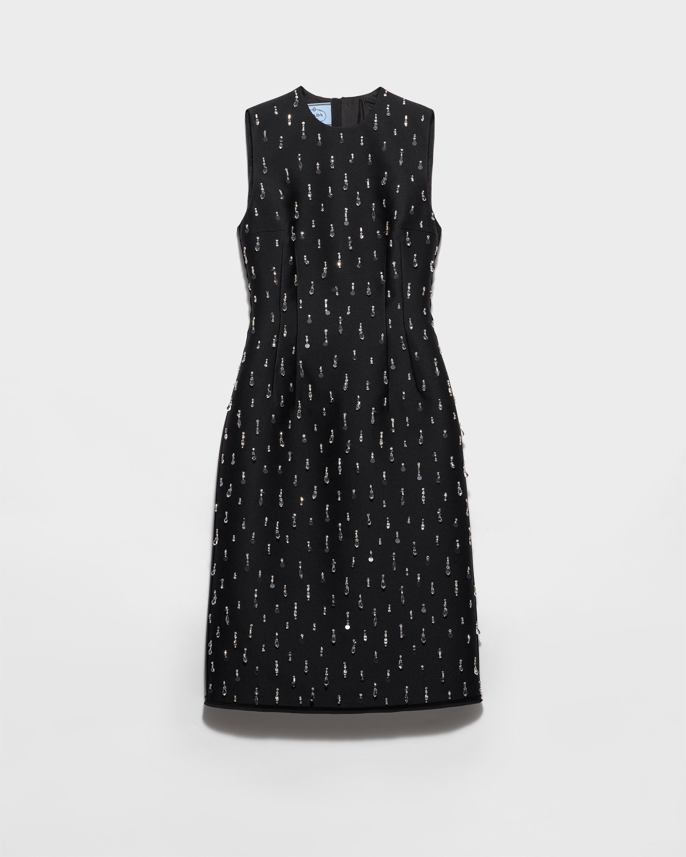 Embroidered scuba dress