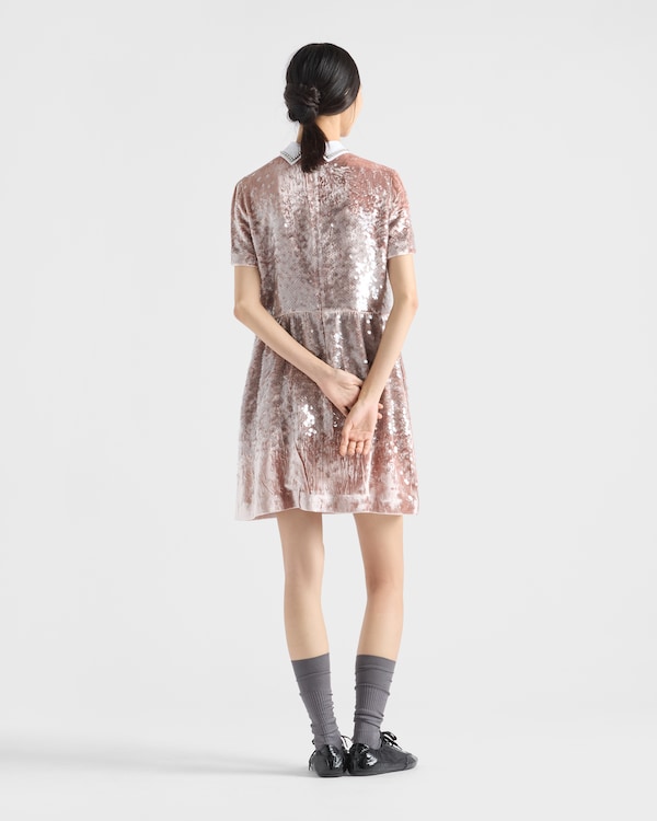 Sequined velvet mini-dress Sequined velvet mini-dress