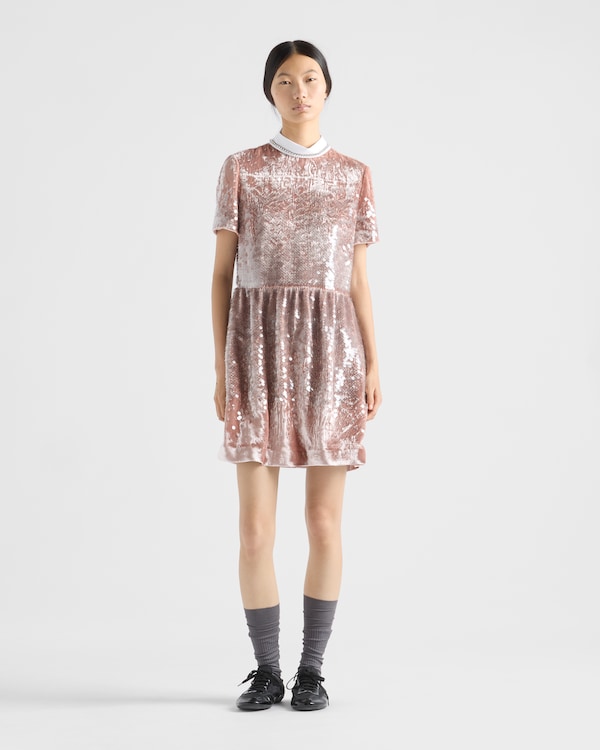 Sequined velvet mini-dress Sequined velvet mini-dress