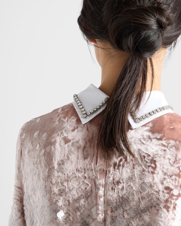 Sequined velvet mini-dress Sequined velvet mini-dress