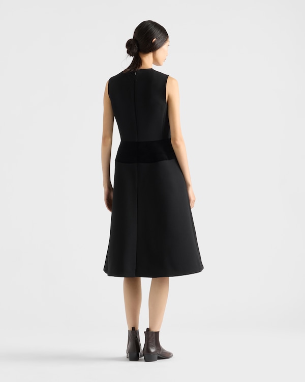Natté fabric dress - Black Natté fabric dress - Black