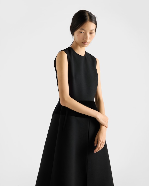 Natté fabric dress - Black Natté fabric dress - Black