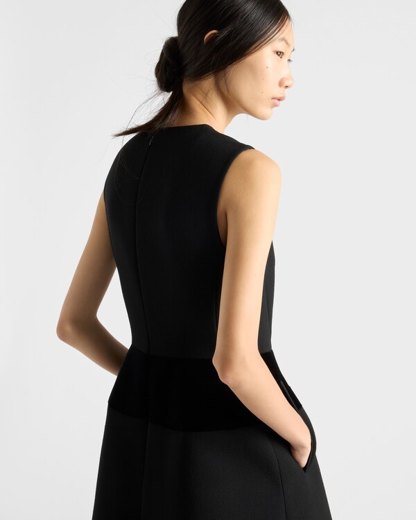 Natté fabric dress - Black Natté fabric dress - Black