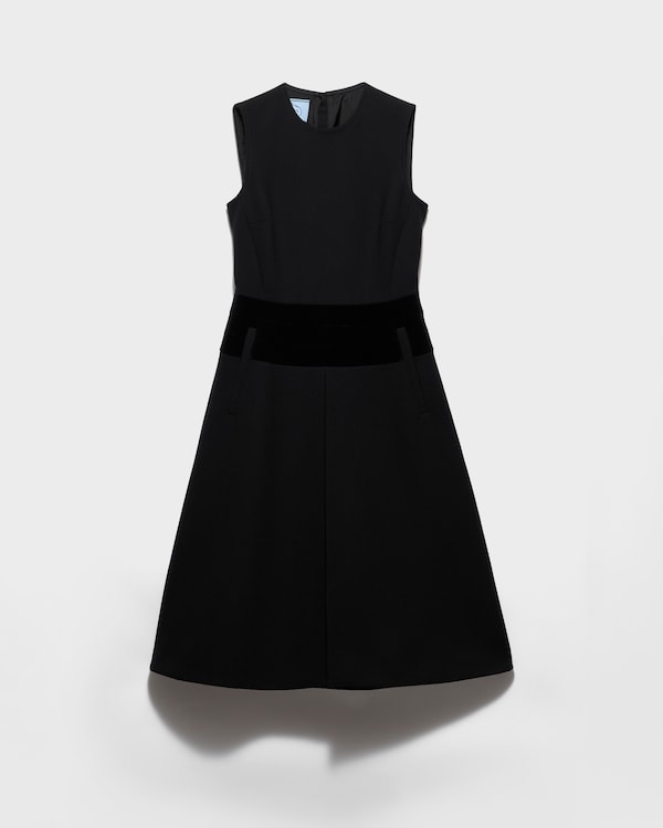 Natté fabric dress - Black Natté fabric dress - Black