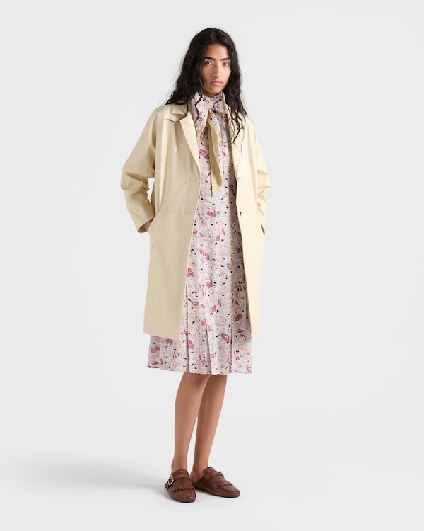 Floral print georgette dress - Mauve Floral print georgette dress - Mauve