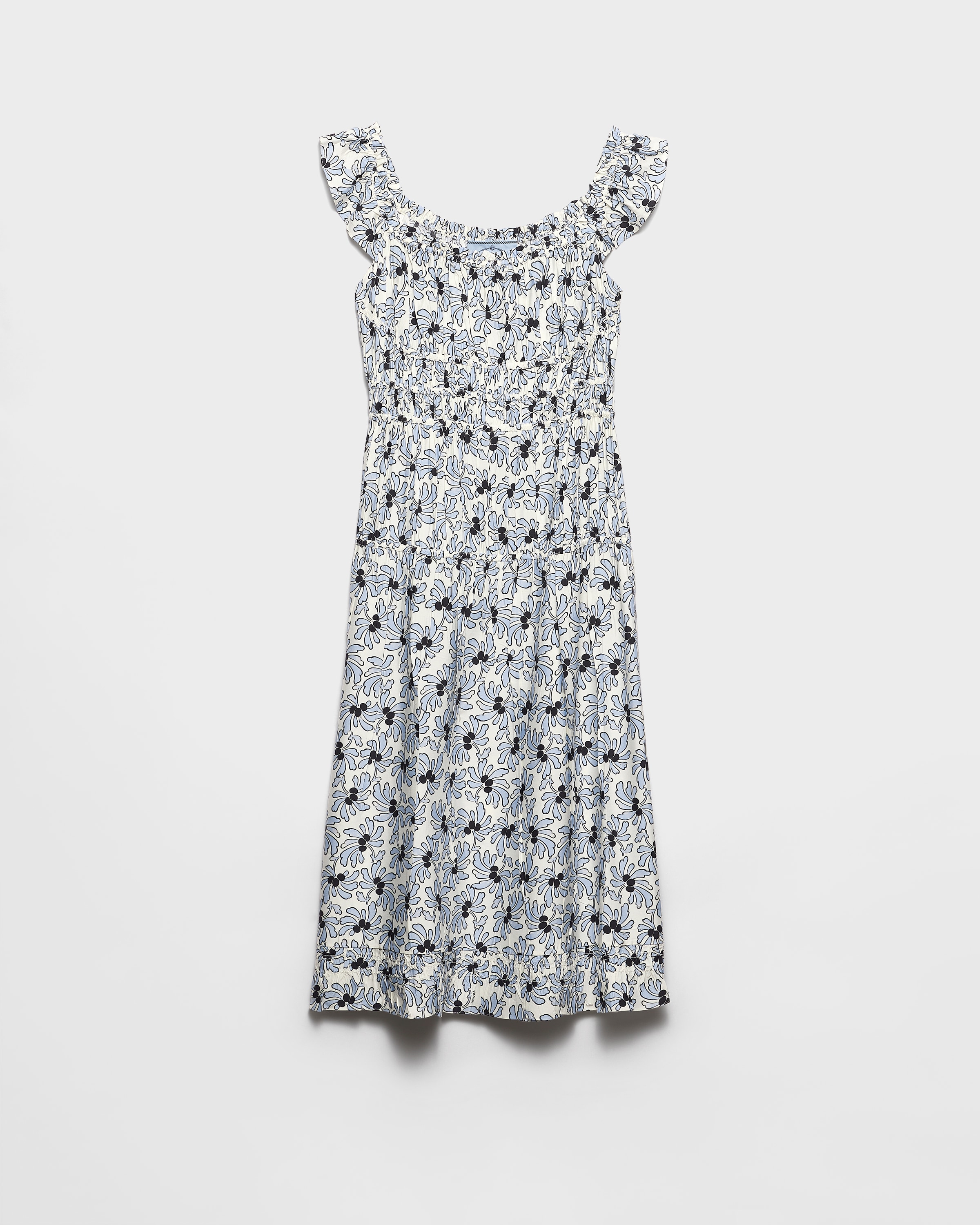 Floral print pongé dress