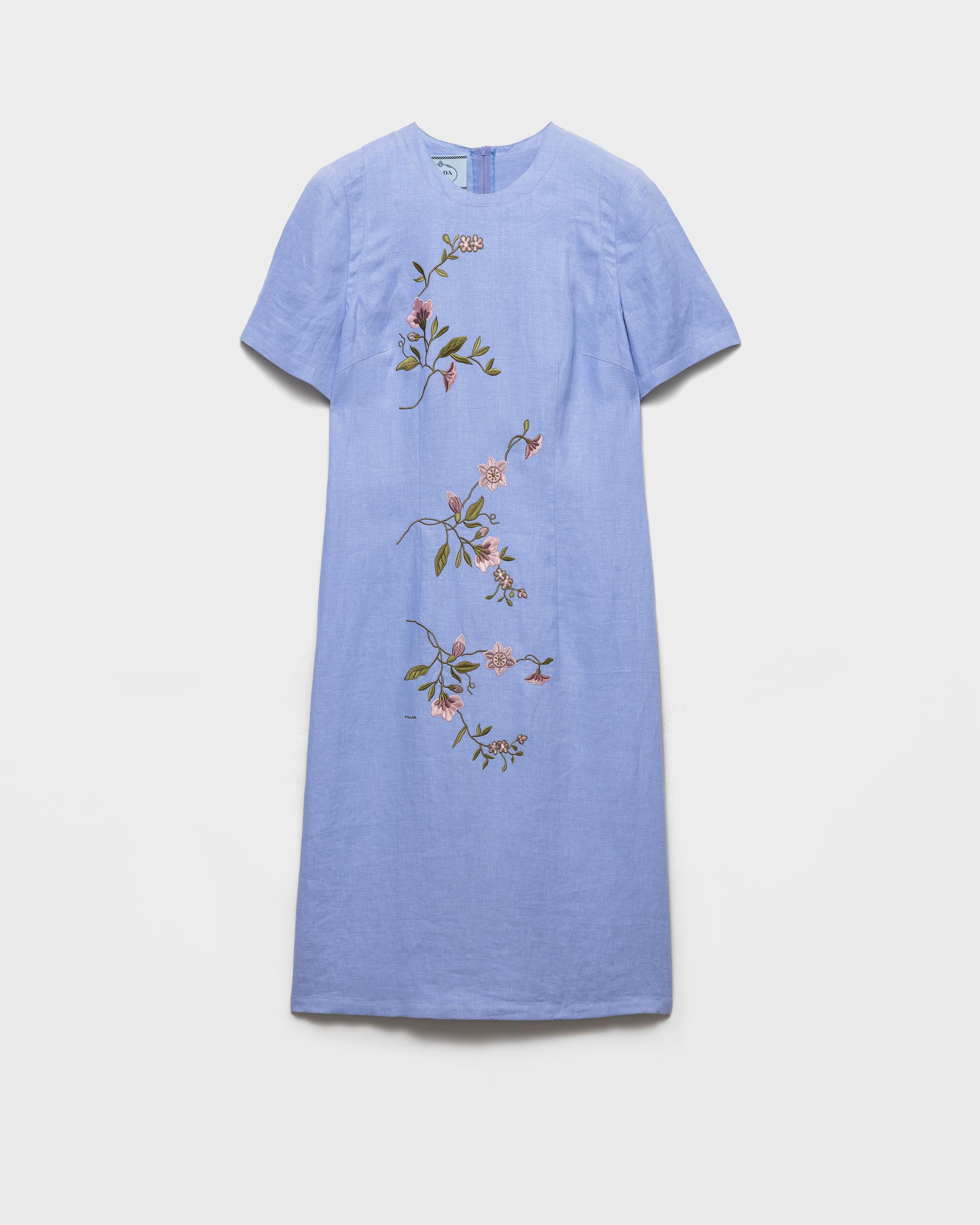 prada embroidered dress Prada Embroidered Printed Sable Dress, Woman, Bottle Green, Size 48