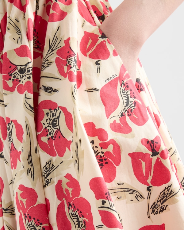 Soft poplin dress - Red Soft poplin dress - Red