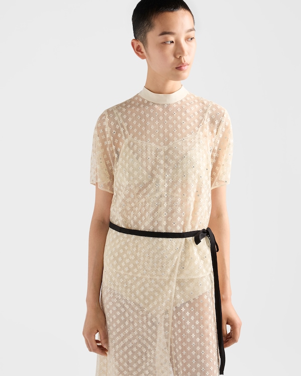 Vestido de encaje bordado - Natural Vestido de encaje bordado - Natural