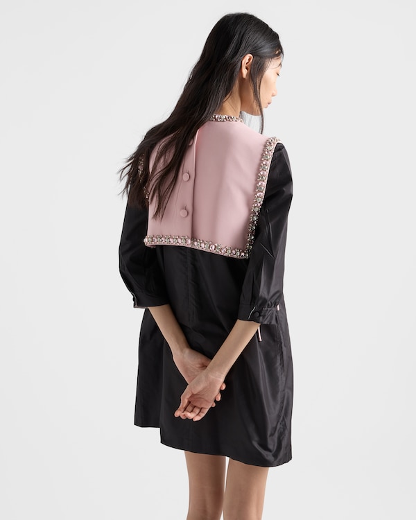 Embroidered taffeta mini-dress - Negro Embroidered taffeta mini-dress - Negro