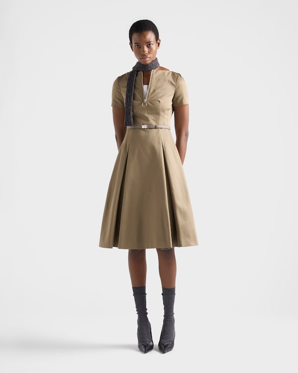 Chino zipper dress - Clay Grey Chino zipper dress - Clay Grey
