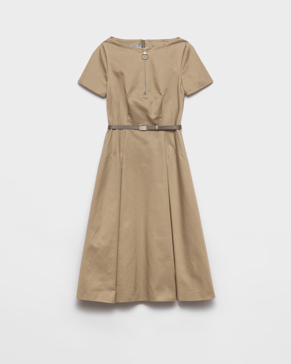 Chino zipper dress - Clay Grey Chino zipper dress - Clay Grey