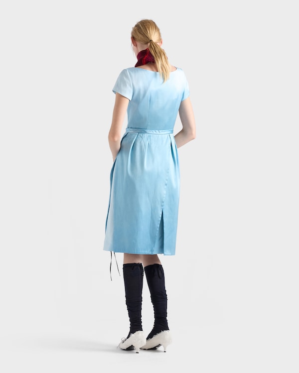 Washed silk duchesse dress - Anise Washed silk duchesse dress - Anise
