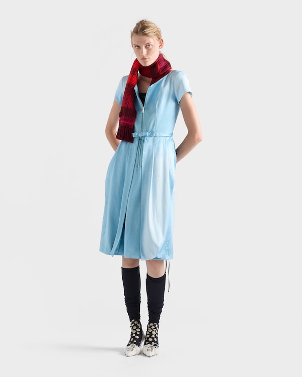 Washed silk duchesse dress - Anise Washed silk duchesse dress - Anise