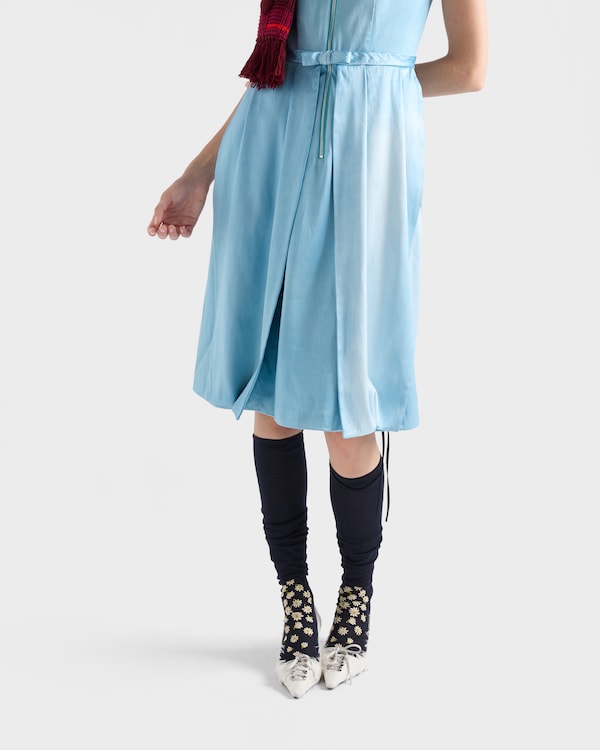 Washed silk duchesse dress - Anise Washed silk duchesse dress - Anise