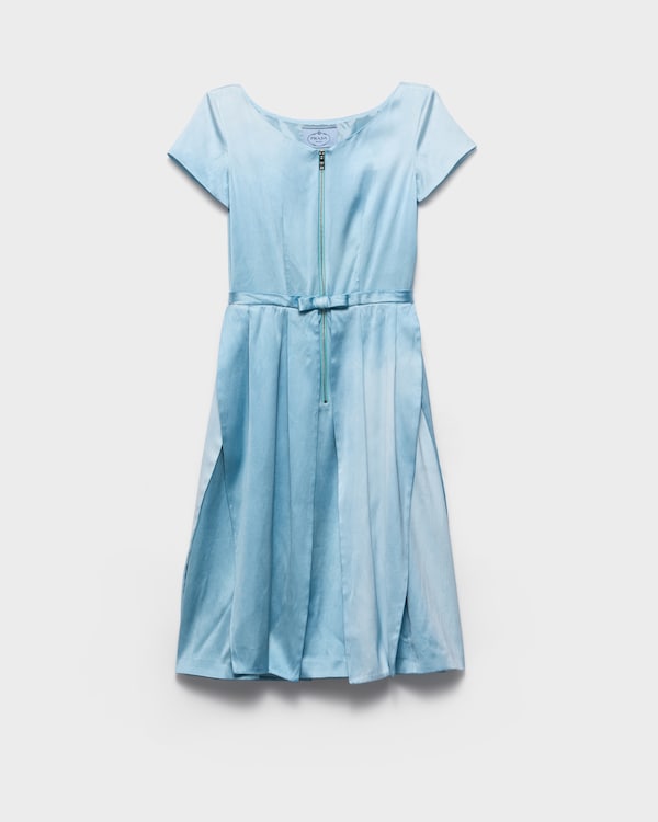 Washed silk duchesse dress - Anise Washed silk duchesse dress - Anise