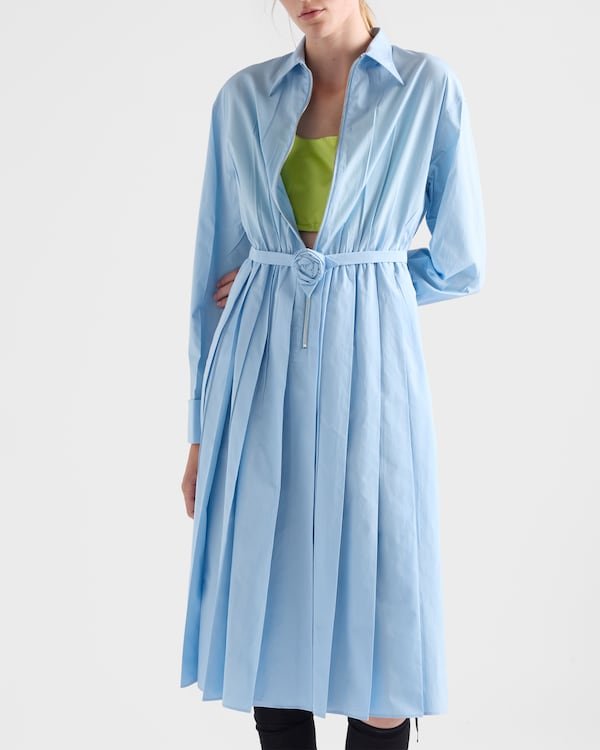 Cotton poplin dress - Sky Blue Cotton poplin dress - Sky Blue