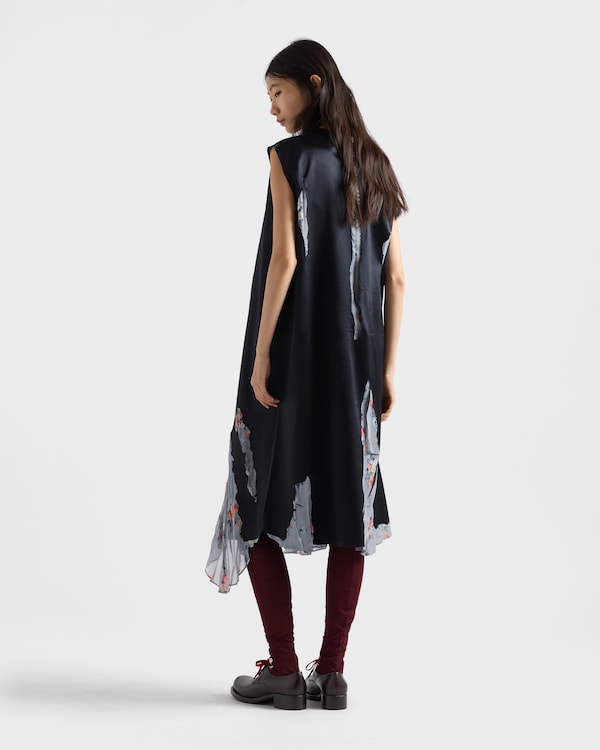 Devoré satin dress - Black Devoré satin dress - Black