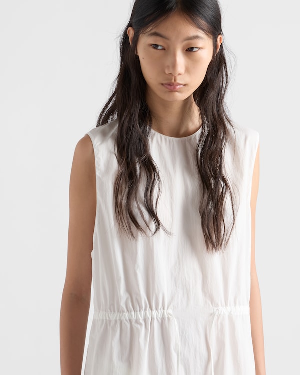 Printed compact fabric dress - White Printed compact fabric dress - White