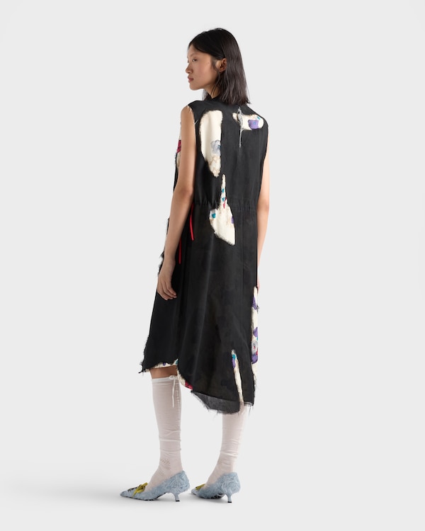 Devoré georgette dress - Black Devoré georgette dress - Black