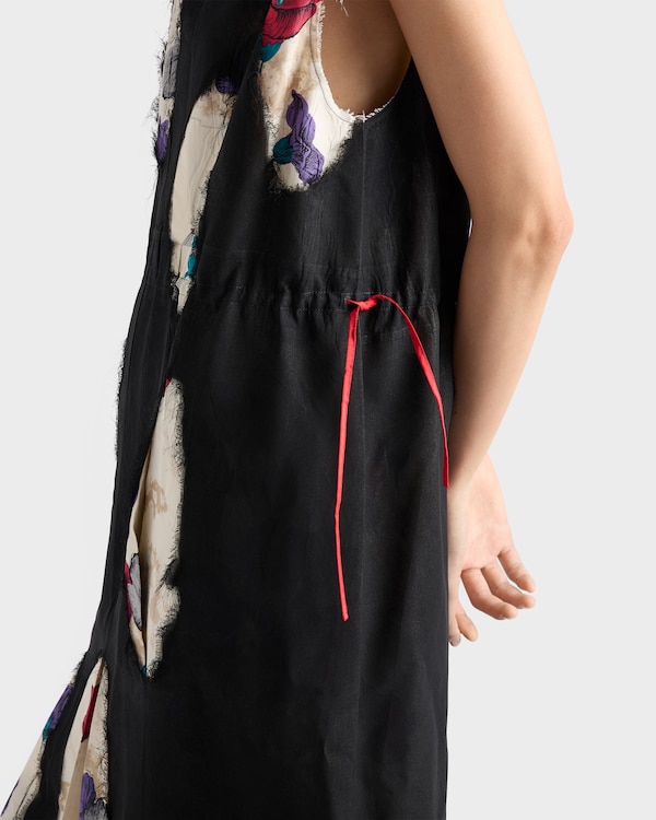 Devoré georgette dress - Black Devoré georgette dress - Black