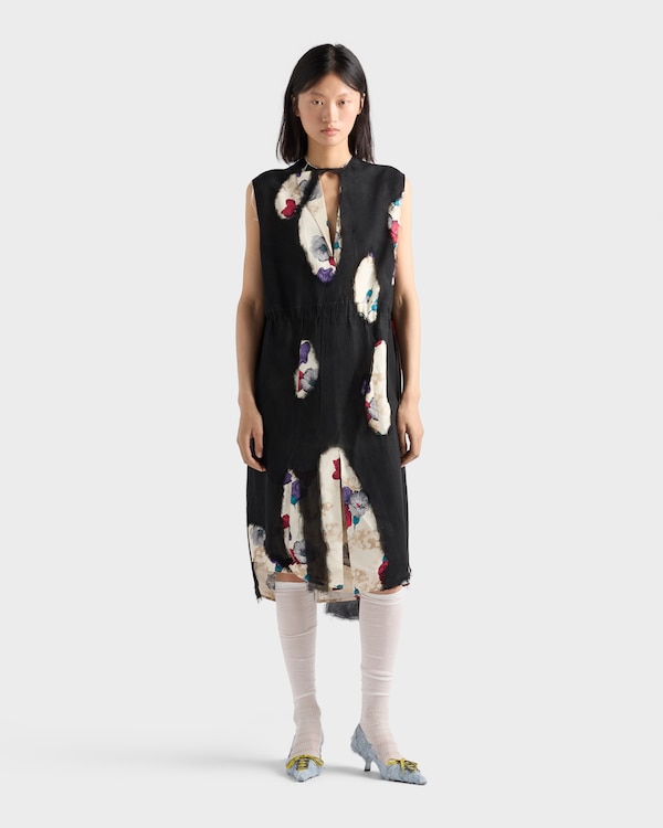 Devoré georgette dress - Black Devoré georgette dress - Black