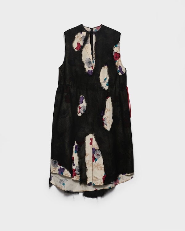 Devoré georgette dress - Black Devoré georgette dress - Black