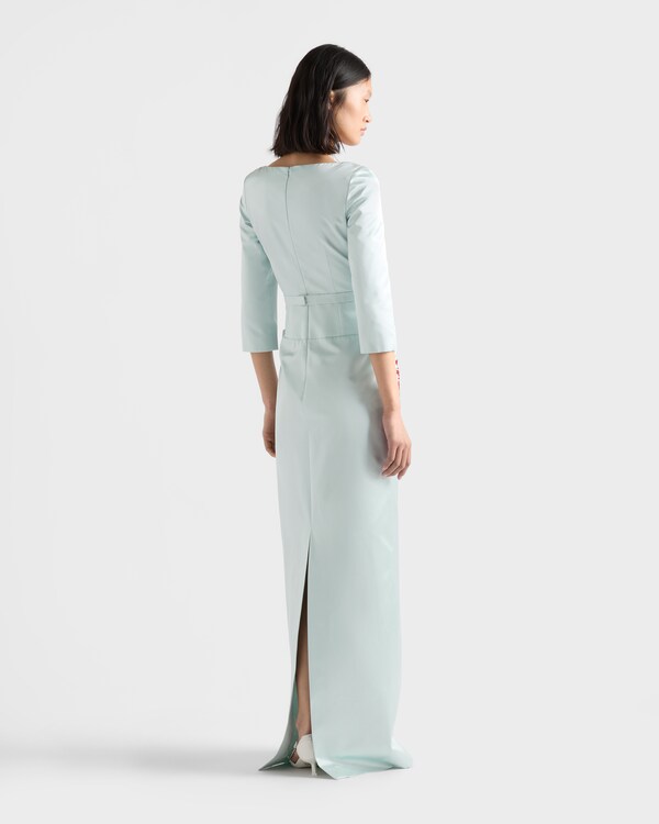 Long duchesse dress - Chlorophyll Green Long duchesse dress - Chlorophyll Green