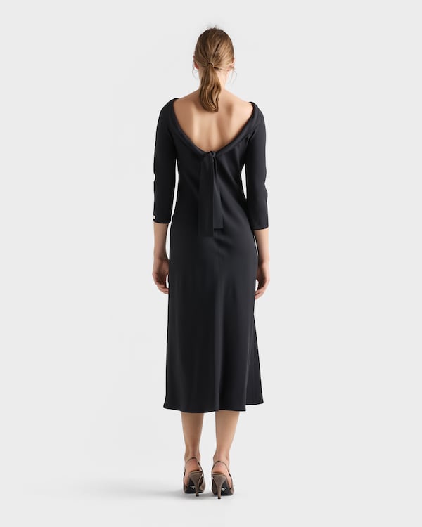 Kleid aus Sablé - Schwarz Kleid aus Sablé - Schwarz