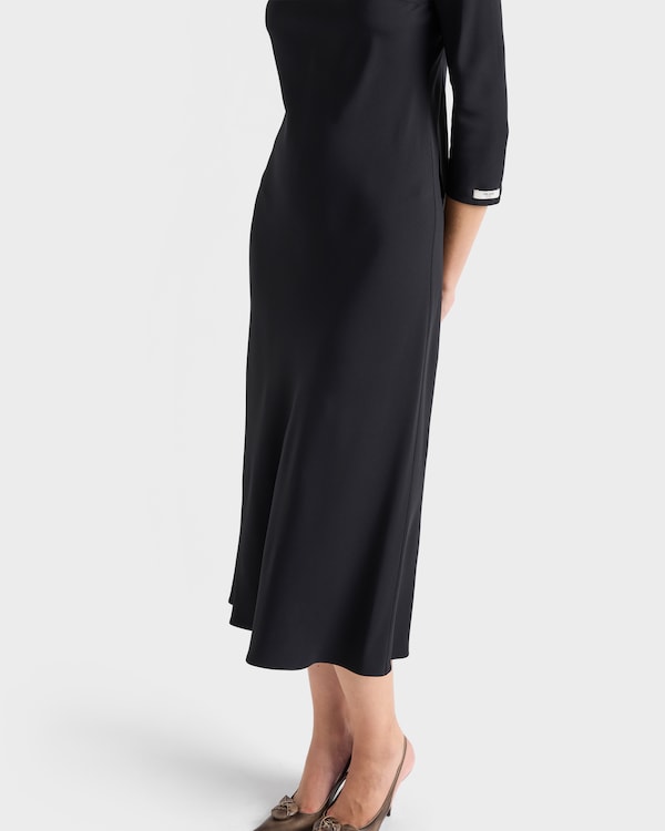 Kleid aus Sablé - Schwarz Kleid aus Sablé - Schwarz