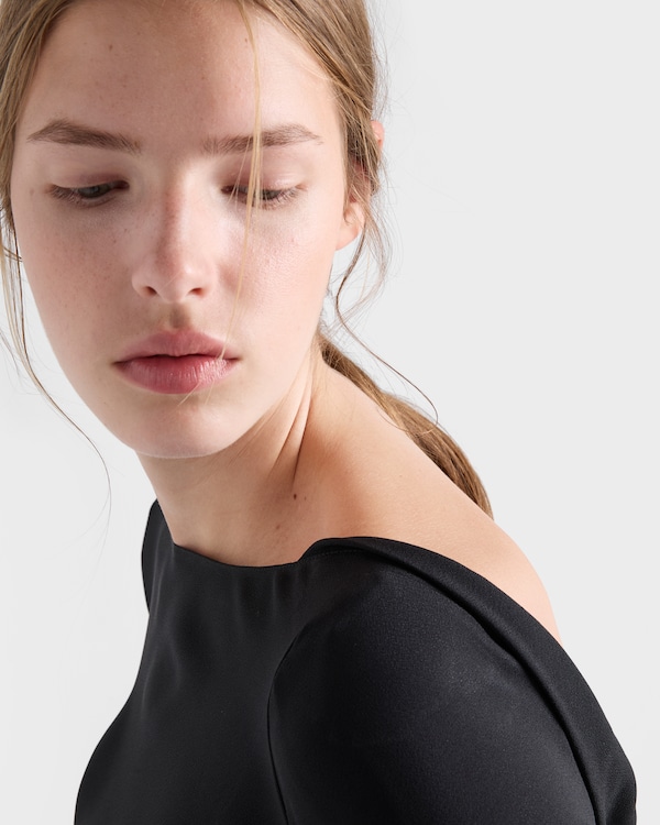 Kleid aus Sablé - Schwarz Kleid aus Sablé - Schwarz