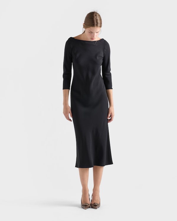 Kleid aus Sablé - Schwarz Kleid aus Sablé - Schwarz