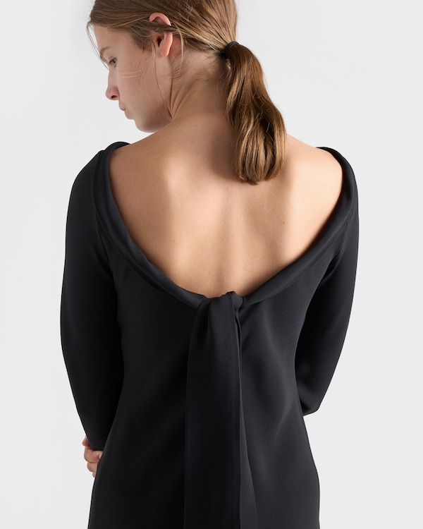 Kleid aus Sablé - Schwarz Kleid aus Sablé - Schwarz