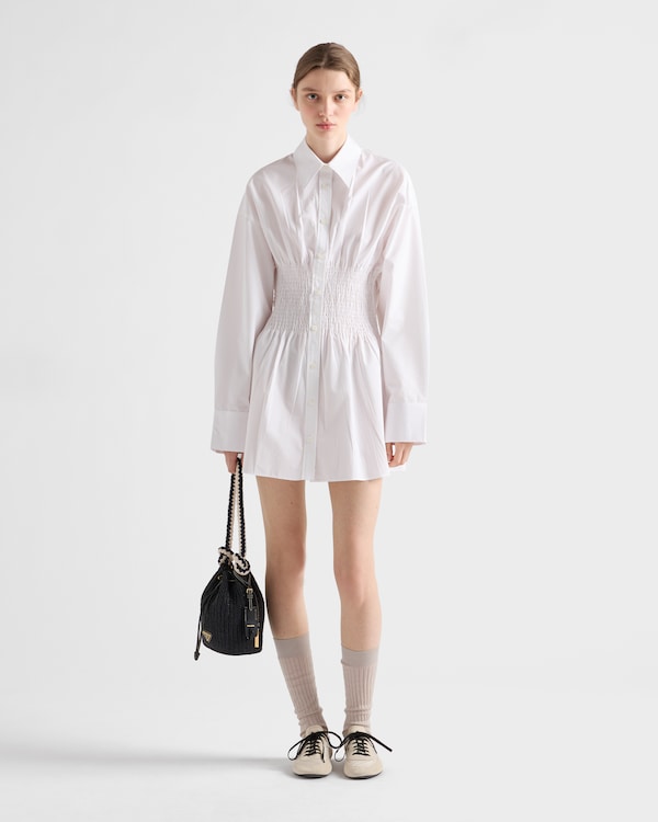 Poplin shirt with smocking Poplin shirt with smocking