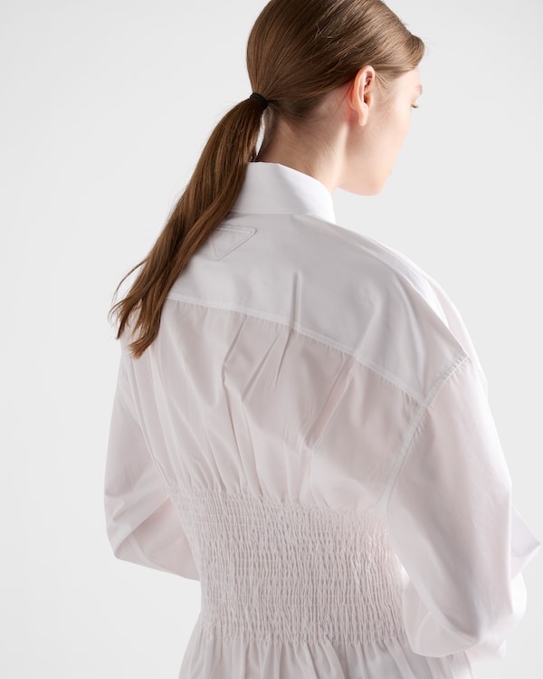 Poplin shirt with smocking Poplin shirt with smocking